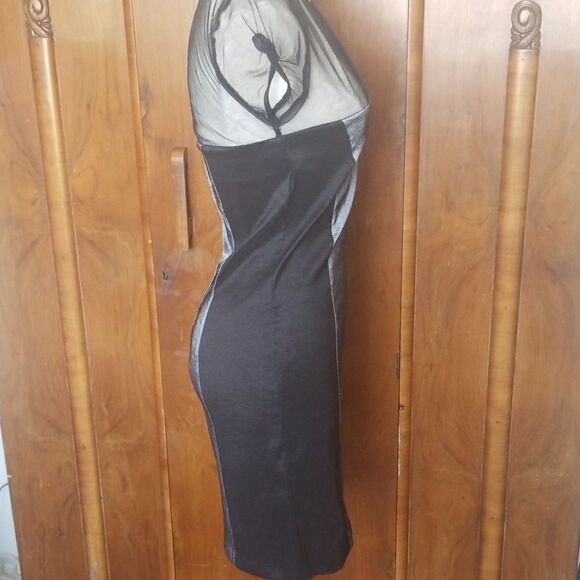 Wishes, Wishes, Wishes Black and Grey Dress, sz 7 - Picture 3 of 5